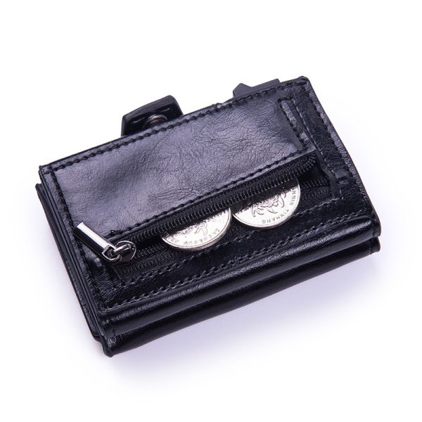 Men's High-grade Folding Leather Carbon Fiber Card Package - Image 2