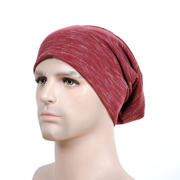 Men's Cationic High Elastic Cotton Color Stripes Sleeve Cap - Image 5
