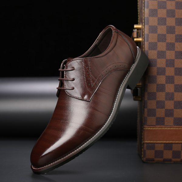 Fashion British Plus Size Men's Leather Shoes - Image 10