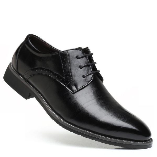 Fashion British Plus Size Men's Leather Shoes - Image 5