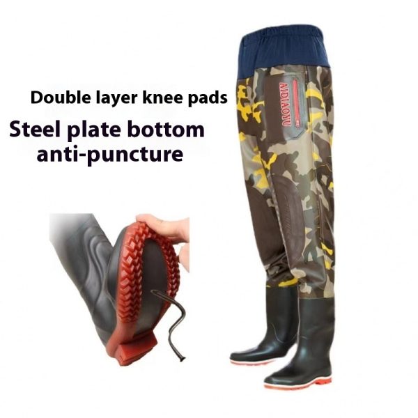 Men's Anti-piercing Thickened One-piece Fish Pants - Image 6