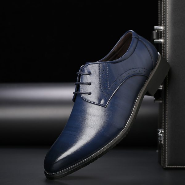 Fashion British Plus Size Men's Leather Shoes - Image 8