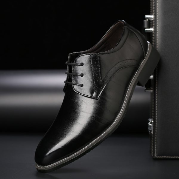 Fashion British Plus Size Men's Leather Shoes - Image 9