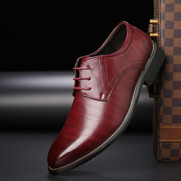 Fashion British Plus Size Men's Leather Shoes - Image 7