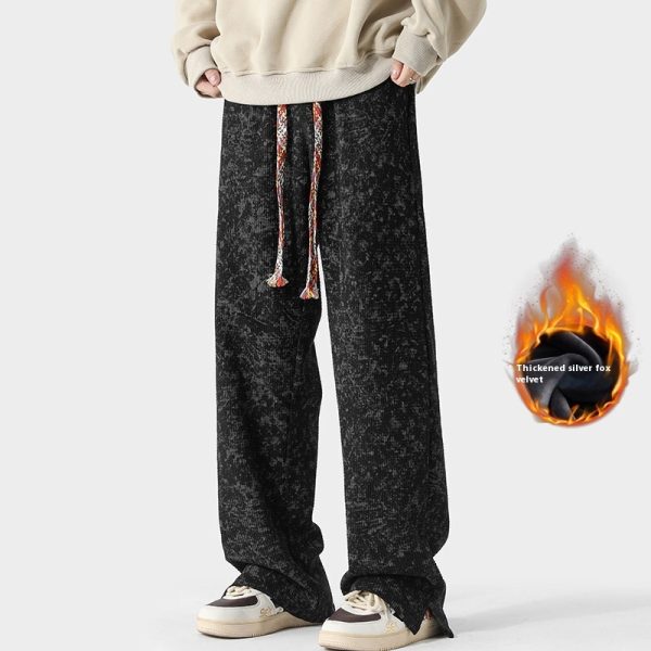 Straight Loose Pu Shuai Casual Long Pants - Image 3