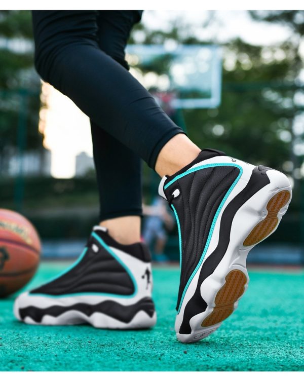 Fashion Thick Bottom Wear-resistant High-top Trendy Running Basketball Shoes - Image 10