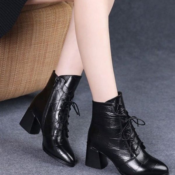 Booties High Heel Mid-calf Women - Image 3