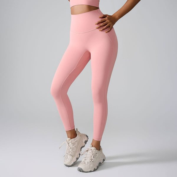 Yoga Pants Seamless Nude Feel High Waist Peach Pants Zero Sense Integrated Sports Yoga Pants Yoga Pants - Image 8