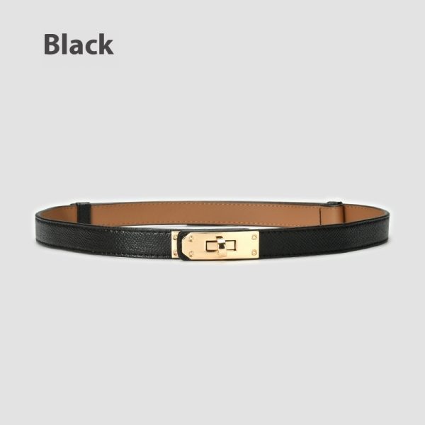 Retro Waist Decorations Women's Leather Thin Belt - Image 6