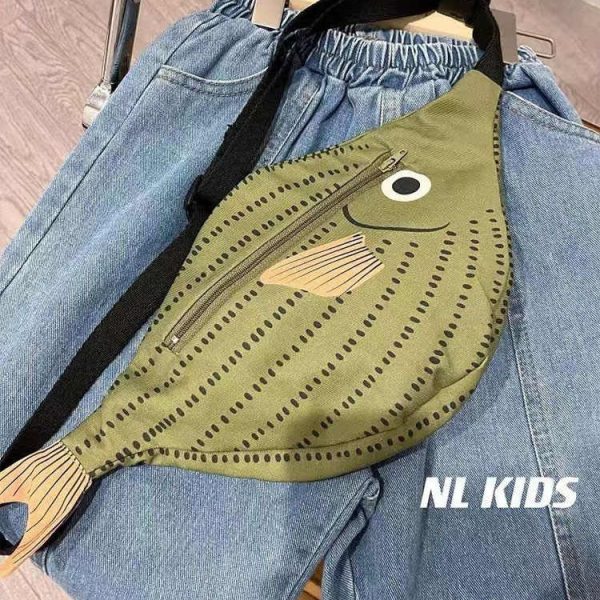 Children's Parent-child Green Fish Style Crossbody Bag - Image 5