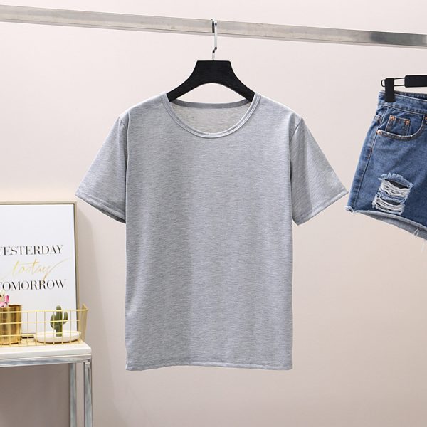 Pure White T Loose Casual Short Sleeve - Image 8