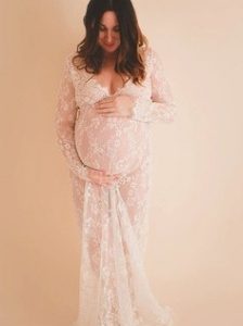 Sexy perspective lace dress, pregnant women's skirts, pregnant women, photographing, maternity, photography and dress