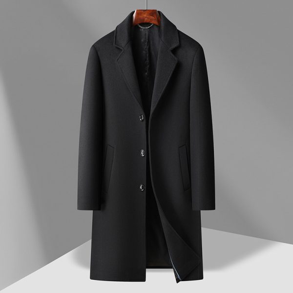 Men's Woolen Coat Business Casual Long - Image 5