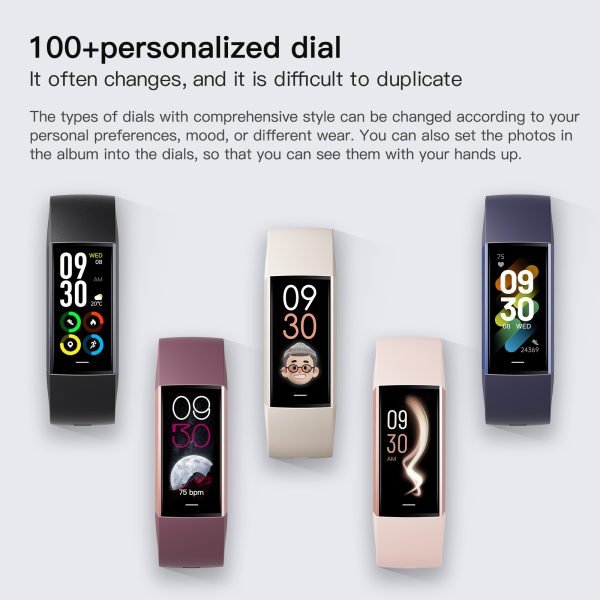 C80 Smart AMOLED Screen Power Heart Rate Blood Oxygen Monitoring Bracelet - Image 10