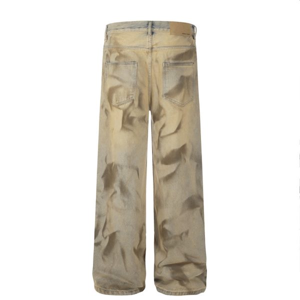 Loose Design Niche Mud Dyed Straight-leg Pants - Image 2