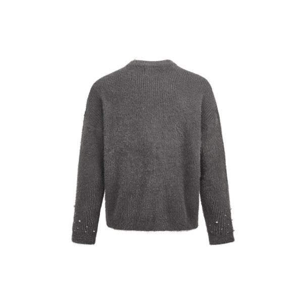 Spider Brooch Mink-like Pullover Sweater - Image 3