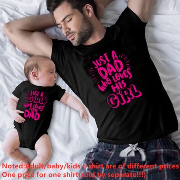 Just A Dad Who Loves His Girl Parent-child T-shirt - Image 6