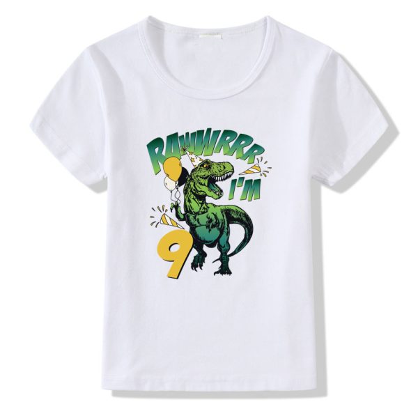 Children's T-shirt Numbers 1-9 Birthday T-shirt - Image 9