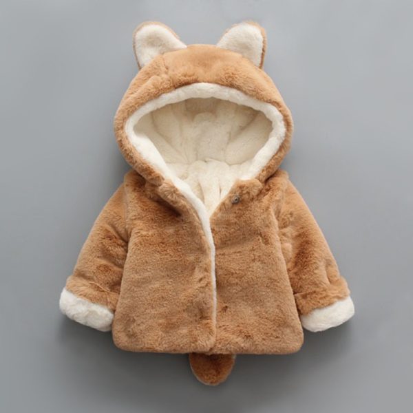 Winter popular girl's plush plush coat baby - Image 6