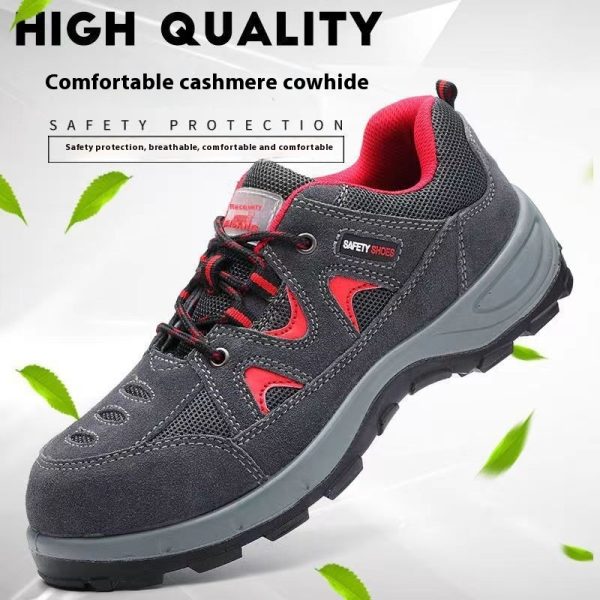 Four Seasons Men's Solid Soled Safety Protection Shoes - Image 2
