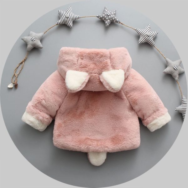 Winter popular girl's plush plush coat baby - Image 3