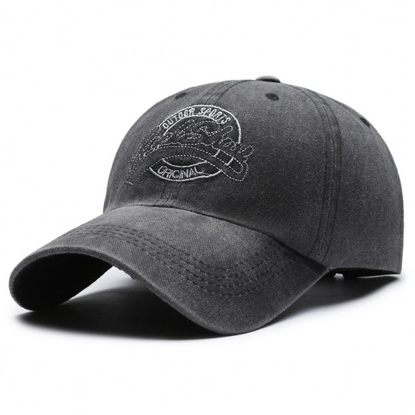All-match Washed Denim Baseball Cap Distressed Hat Outdoor - Image 4