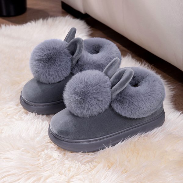 Cotton Slippers Women's Bag With Winter Indoor - Image 2
