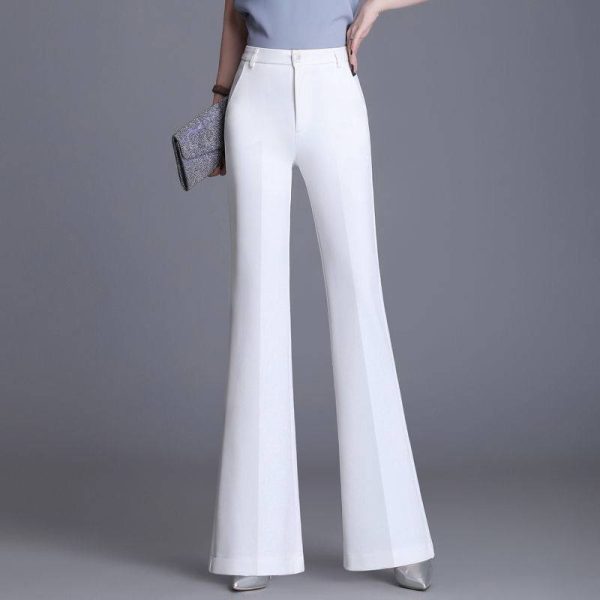 White High-waist Women's Pendant Loose Casual Pants - Image 8