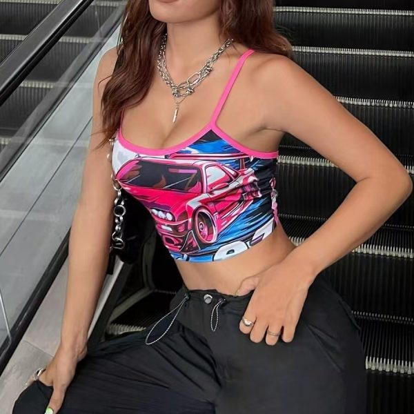 Ladies' Printed Fashionable Slimming Versatile Tank Top - Image 3