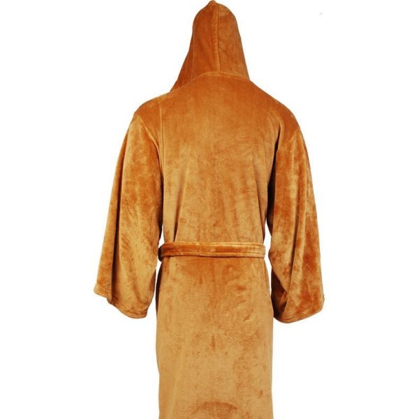 Autumn Men's Long Bathrobe Nightgown Home Wear Flannel - Image 2