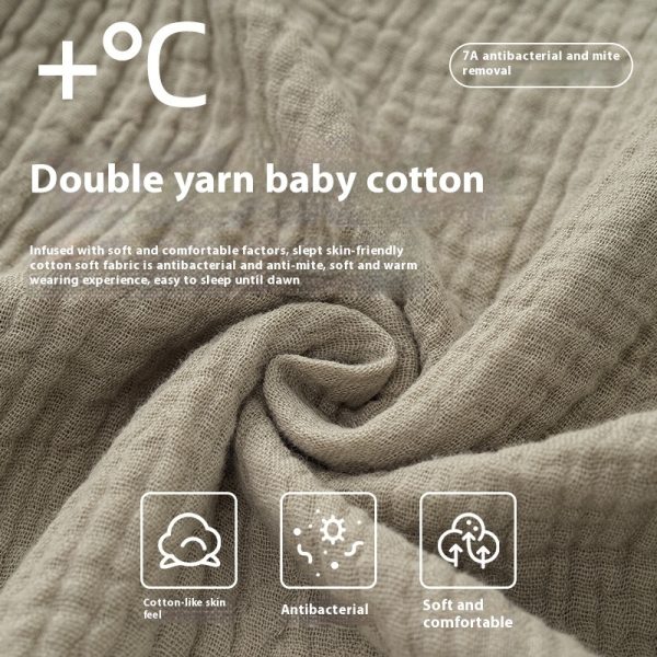 Woven Gauze Pajamas Men's Spring And Autumn Thin Homewear Suit - Image 3