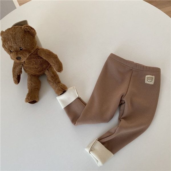 Girls' Single-layer Fleece-lined Fashionable All-matching Leggings - Image 8