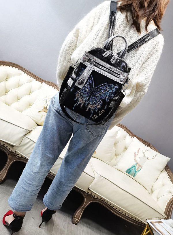 New Delicate Rhinestone Personality Butterfly Shoulder Bag - Image 6
