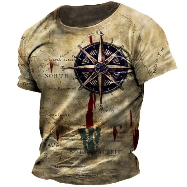 Men's Casual Loose Short Sleeves T-shirt Round Neck - Image 10