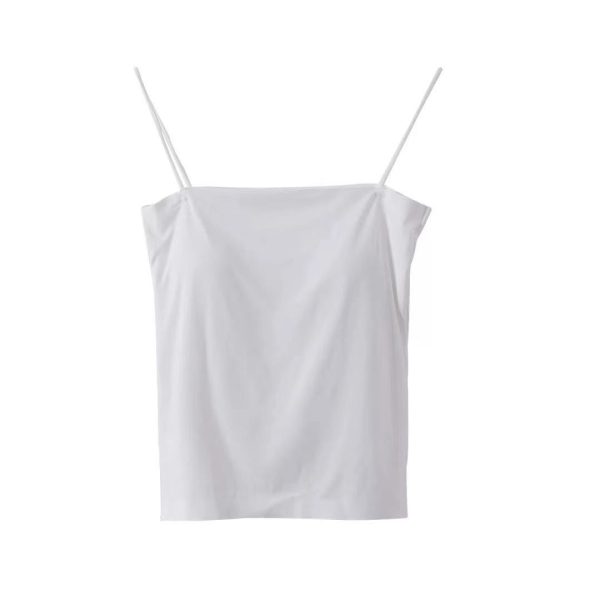 Solid Color Camisole Women's Summer Base Long Tube Top - Image 6