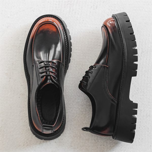Men's Thick-soled Height-increasing Casual Leather Shoes - Image 7