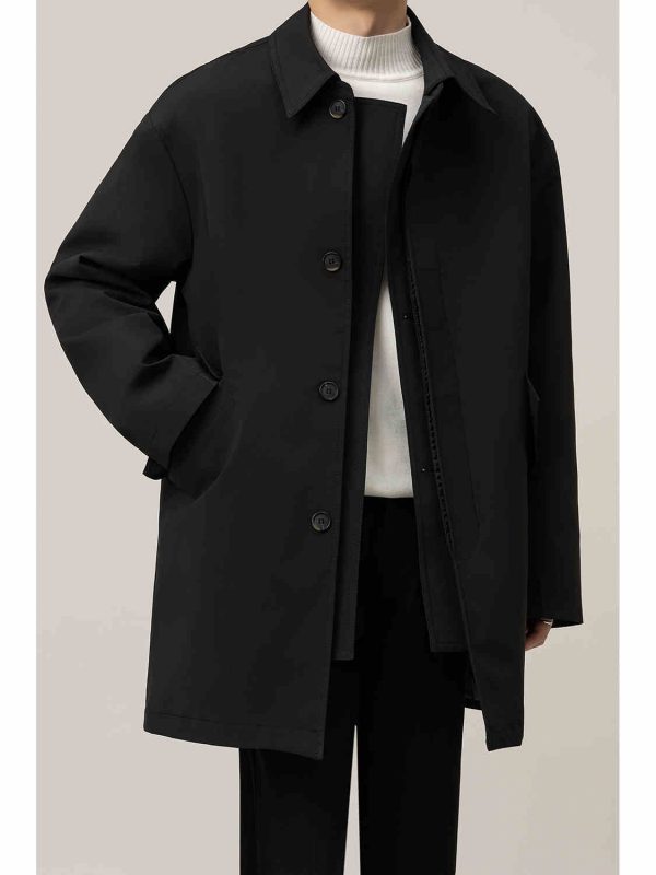 Casual Loose Jacket Mid-length Men's Duster - Image 3
