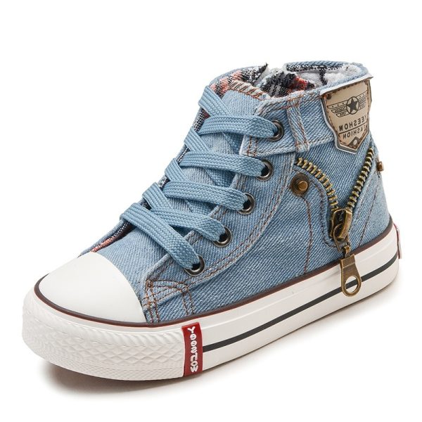 Autumn Expert Skill Children Casual Shoes Boys Girls Sport Shoes Breathable Denim Sneakers Kids Canvas Shoes Baby Boots - Image 2