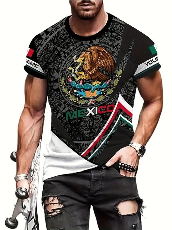 Eagle And Snake T-shirt Loose Round Neck Men's Short Sleeve T-shirt - Image 8