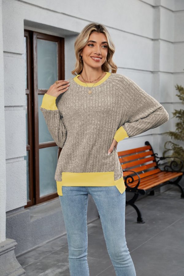 Pullover Knitting Loose Multicolor Top For Women - Image 9