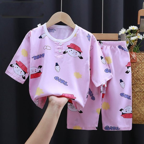 Summer Clothes Cotton Silk Air-conditioning Clothes Baby Clothes - Image 4