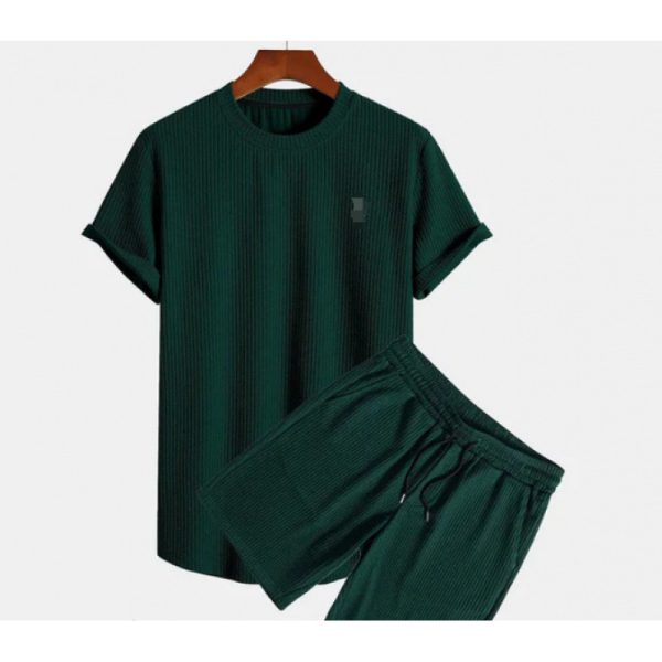 Round Neck Men's Short Sleeve Sports Fashion Loose Two-piece Suit - Image 4
