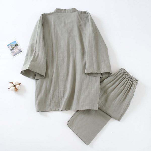 Men's Pure Cotton Gauze Pants Pajamas - Image 4