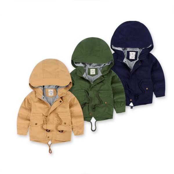 LM 6035 Europe And American Wind Boy's Coat And Cashmere Boy's Windcoat For Autumn And Winter Children's Clothes - Image 2