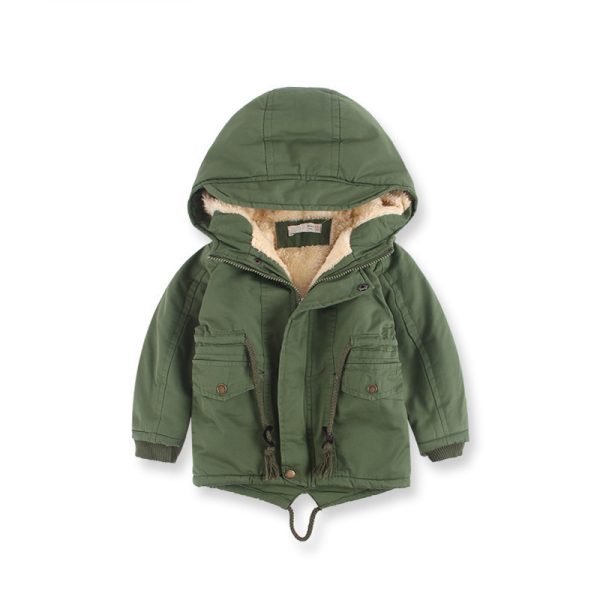 LM 6035 Europe And American Wind Boy's Coat And Cashmere Boy's Windcoat For Autumn And Winter Children's Clothes - Image 5