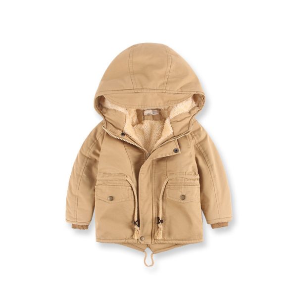 LM 6035 Europe And American Wind Boy's Coat And Cashmere Boy's Windcoat For Autumn And Winter Children's Clothes - Image 3