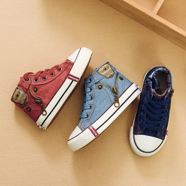 Autumn Expert Skill Children Casual Shoes Boys Girls Sport Shoes Breathable Denim Sneakers Kids Canvas Shoes Baby Boots - Image 4