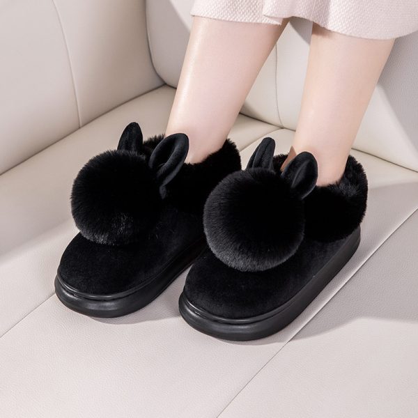 Cotton Slippers Women's Bag With Winter Indoor - Image 3