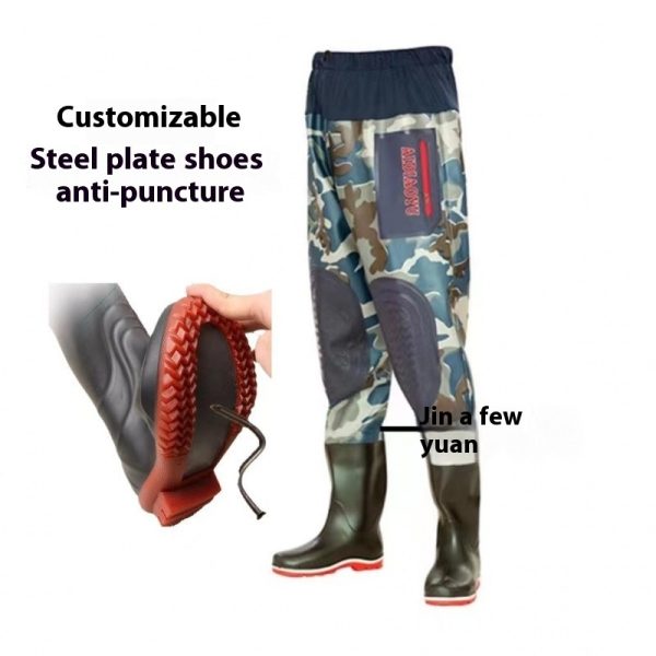 Men's Anti-piercing Thickened One-piece Fish Pants - Image 7