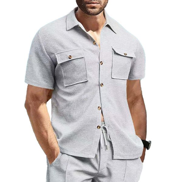 Men's Summer American Leisure Cargo Shirt - Image 8